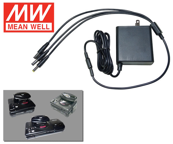 Power Supply 3-in-1 for Sega Mega Drive/Genesis+CD+32X