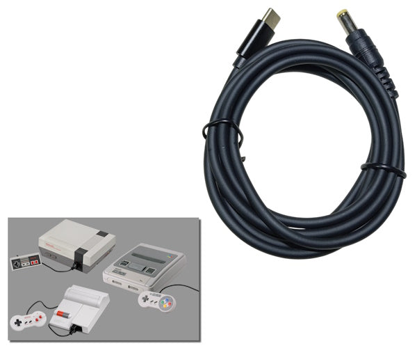 USB-C Power Cable for Nintendo NES and PAL SNES