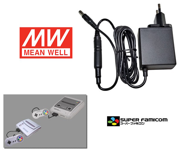 6ft AC Power Adapter With LED For Japanese Famicom – US Plug, Black